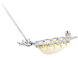 Victorian Opal and Diamond Brooch open