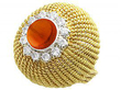 garnet and diamond ring yellow gold