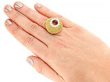 garnet and diamond ring on hand
