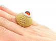 garnet ring on the hand