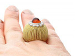 garnet and diamond ring on hand