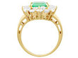 Large Vintage Emerald and Diamond Ring 