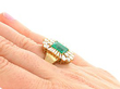 Large Vintage Emerald and Diamond Ring 