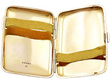 antique Rose Gold Cigarette Case open