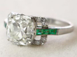 emerald and diamond cocktail ring