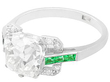 Diamond Solitaire with Emeralds