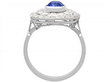 Cushion Cut Sapphire Ring with Diamonds side