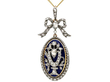 Victorian Enamel and Diamond Pendant 