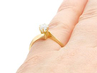 0.4 carat Diamond Ring Yellow Gold Wearing