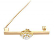 Antique Diamond Bar Brooch open clasp