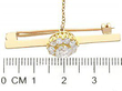 Antique Diamond Bar Brooch size