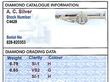 Diamond Cluster Bar Brooch Grading Card