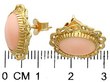 Gold and Coral Stud Earrings size