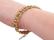 Victorian Pearl Bracelet in Gold on wrist