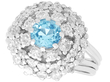 Small Aquamarine Cluster Ring