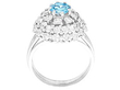 Small Aquamarine Cluster Ring back