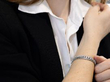 diamond bracelet on wrist
