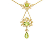 Antique Peridot and Pearl Necklace
