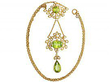 Antique Peridot Necklace with Pearls