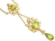 Yellow Gold Peridot Necklace Antique
