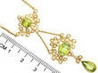 Gold Peridot Necklace Antique Ruler