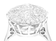 Vintage Platinum Diamond Cluster Ring setting
