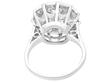 Vintage Platinum Diamond Cluster Ring back