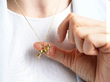 Yellow Gold Dog Charm/Pendant On Neck