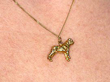 Vintage Gold Dog Pendant