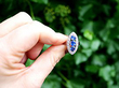 Blue Sapphire and Diamond Ring