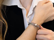 wearing ruby bracelet