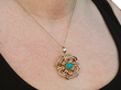 Chalcedony and Gold Pendant