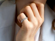 Vintage Diamond and White Gold Full Eternity Ring On Finger