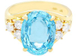 Oval Cut Aquamarine Engagement Ring for Sale