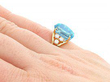 Oval Cut Aquamarine Engagement Ring