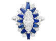 1960s Vintage Sapphire and Diamond Ring