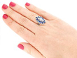 Vintage Sapphire and Diamond Ring Wearing