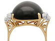 Star Onyx Ring with Diamonds setting