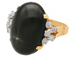 Star Onyx Ring with Diamonds in yellow gold