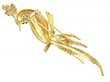 Gold Peacock Brooch