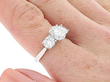 Three Stone Ring on the Hand