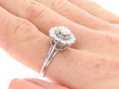 Diamond Cluster Ring on the Hand