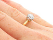Diamond Engagement Ring Being Worn