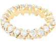 Yellow Gold Double Row Diamond Eternity Ring