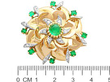 Vintage Emerald and Diamond Brooch