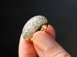 Holding French Vintage Diamond Dress Ring in Gold