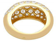 multi row diamond ring 18ct yellow gold