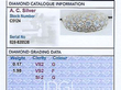 multi row diamond ring yellow gold grading card