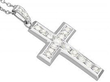 Antique Diamond Cross Pendant White Gold 