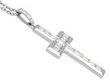 Antique Diamond Cross Pendant White Gold 